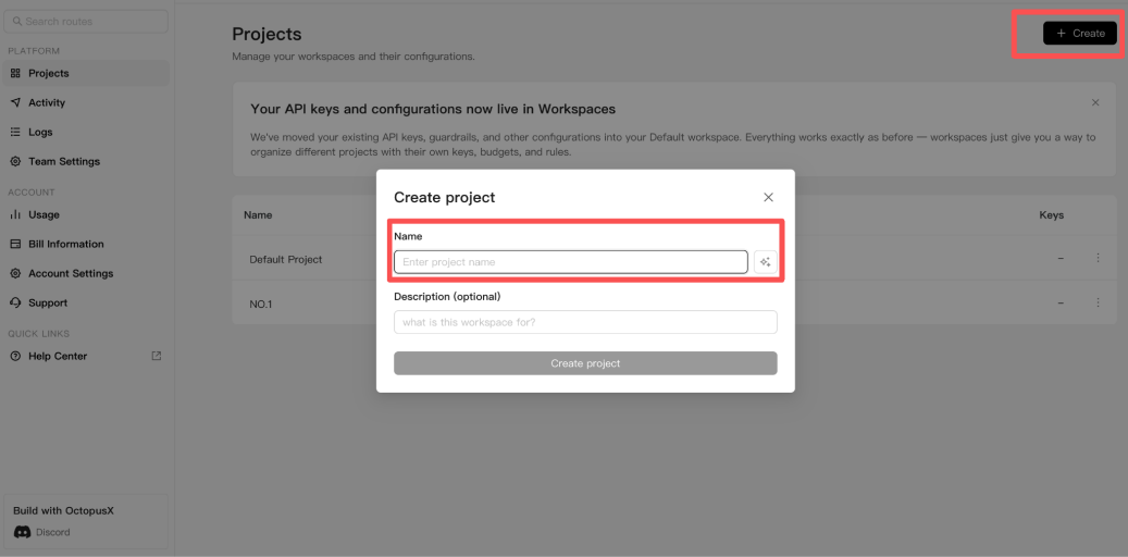 Create Projects
